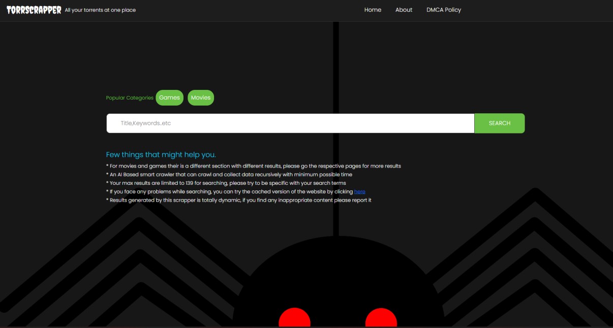 Torscrapper project results page